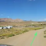 9)You should see a small ranching  area on the left after a few   minutes, then cross a small wash