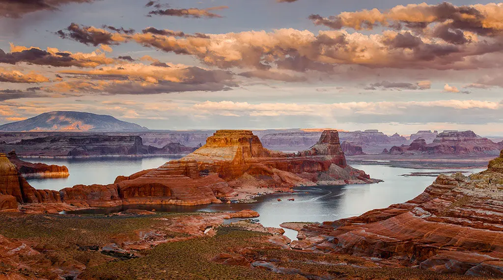 Alstrom Point overlook at sunset, photo 1
